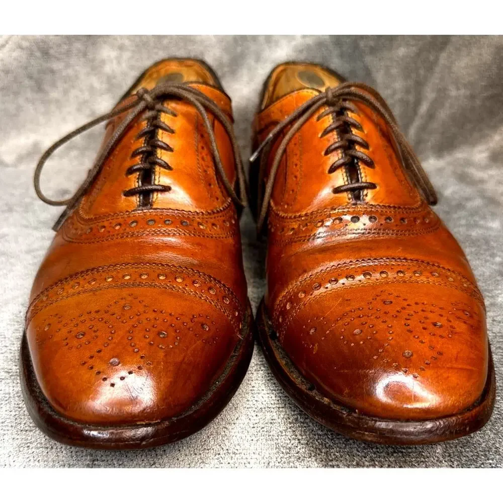 Allen Edmonds Strand Cap Toe Oxford Brown Calf 11D Goodyear Welt